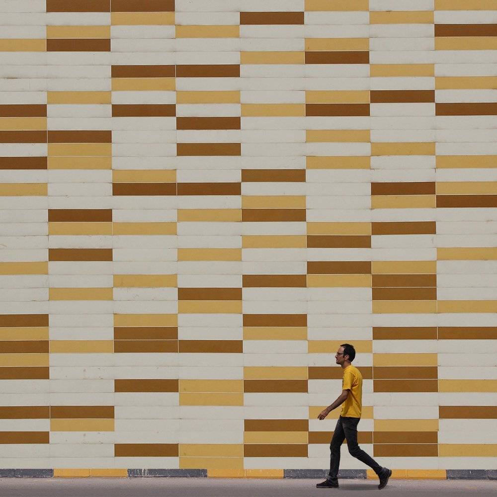 Color, Human, Lines, Milad safabakhsh, Minimal, Street, Walking, Yellow, milad safabakhsh
