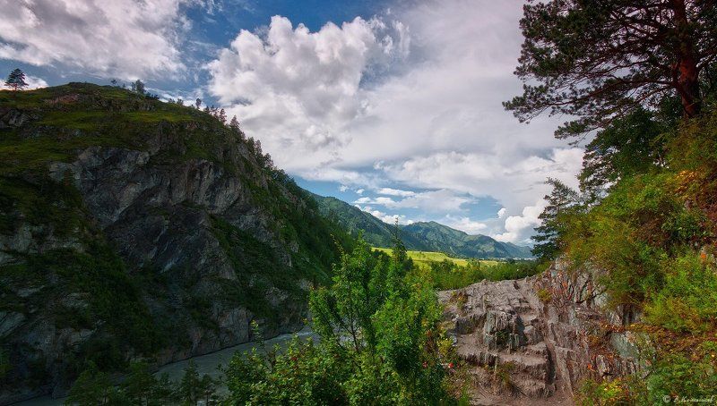 Алтай, Горы, Лето, Тропа Даль в облаках, тропа в горизонт... фото превью