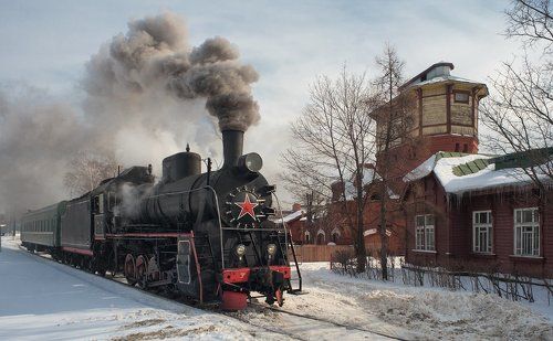 Подмосковная. Прибытие поезда.