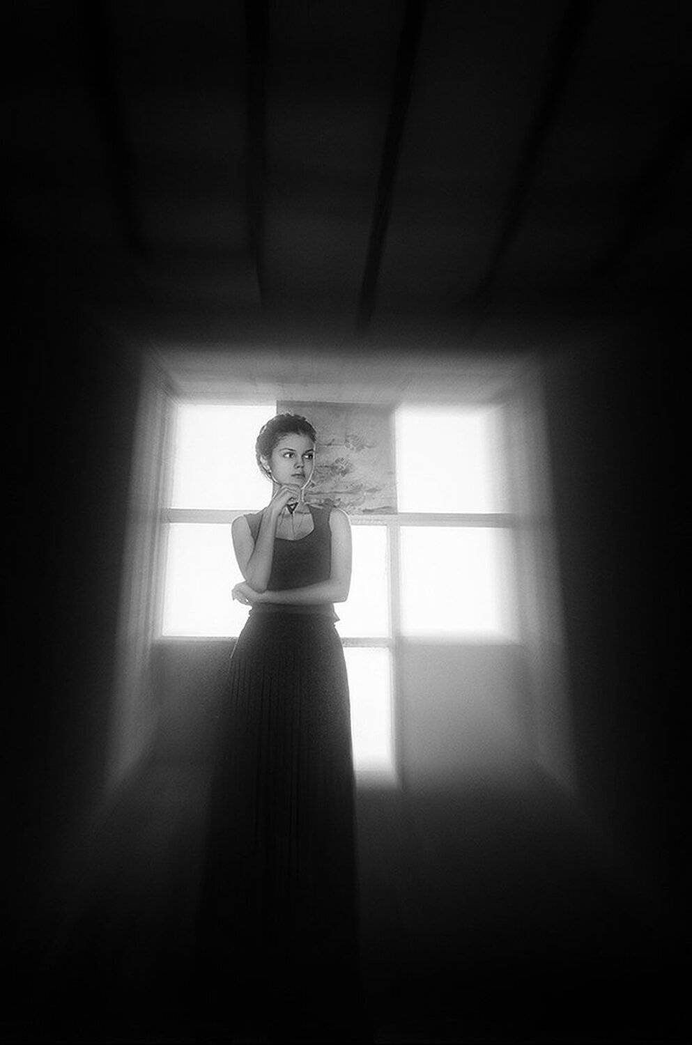 Девушка, Портрет, Свет, Чб, Саня Тупикин