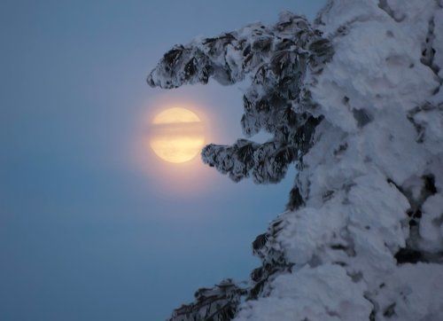 Pro Луну над склонами Мустага