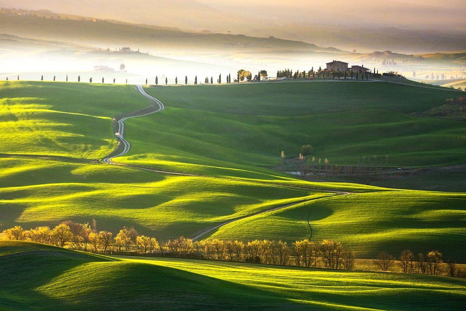 Morning, Spring, Tuscany, Boguslaw Strempel