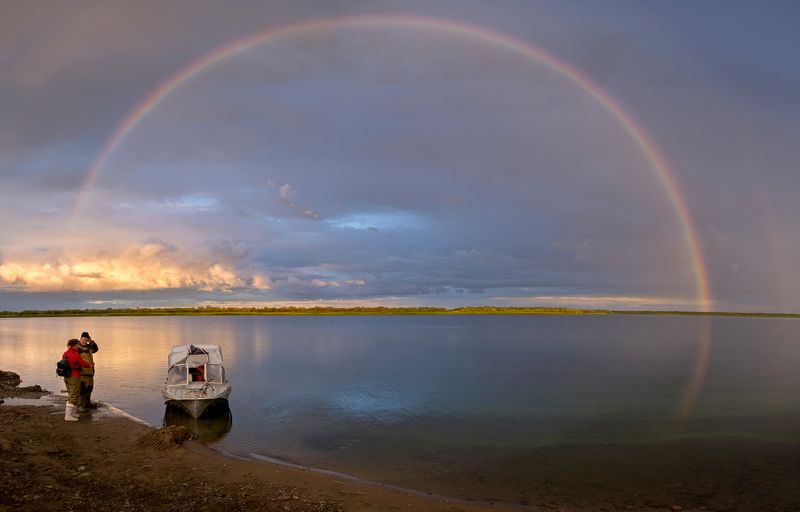 радуга, печора, река, нд, север, русский север, rainbow,  north, русский север нд Радуга над Печорой фото превью