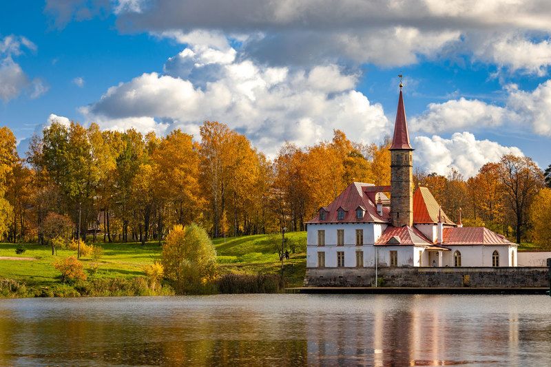 осень, пейзаж, гатчина, замок, парк, озеро Осень в Гатчине фото превью