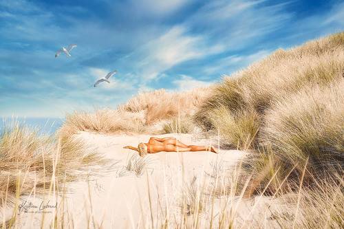 on a summer day at the beach