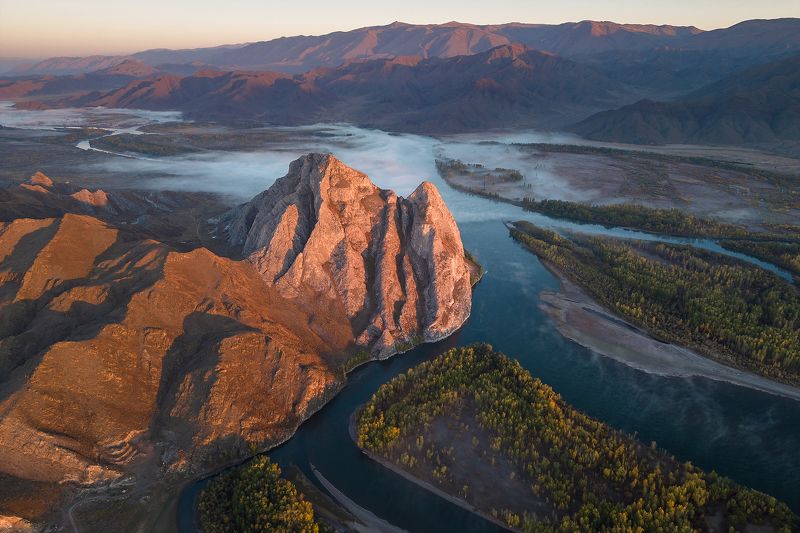 тува, гора, утро, пейзаж, тыва, сибирь, хайыракан, шагонар, tyva, siberia Хайыракан фото превью