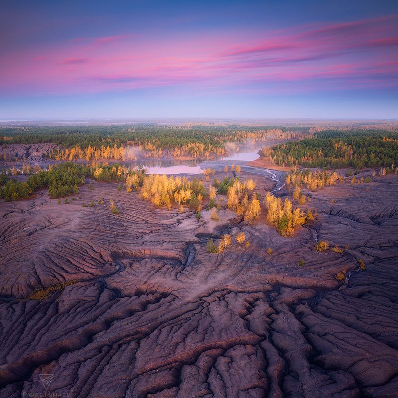 Осенний рассвет на карьерах фото превью