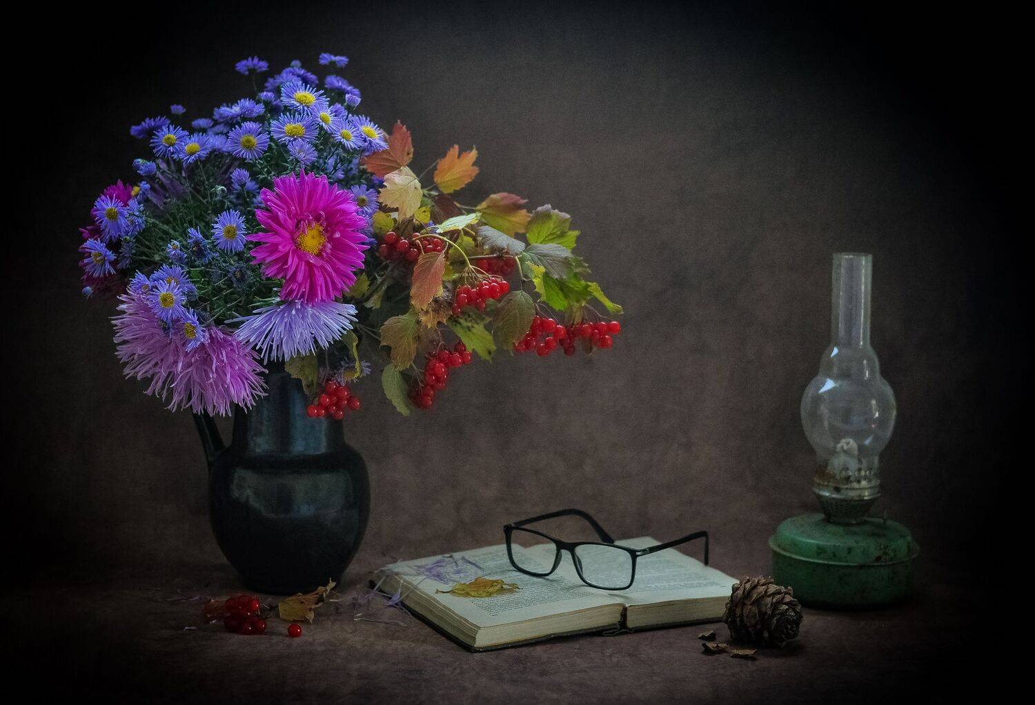 натюрморт, букет, осень цветы, Холзаков Вячеслав