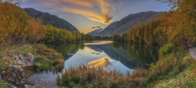 Осень на Комсомольском озере фото превью