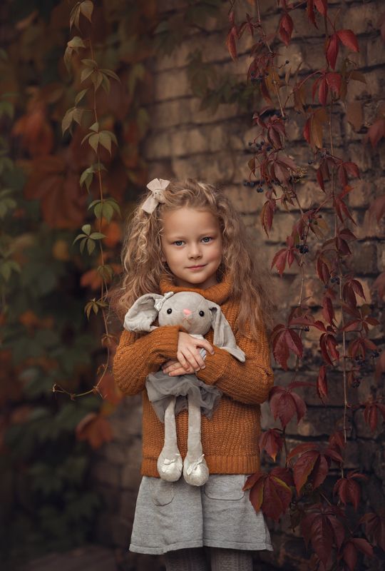 осень autumn девочка  фото превью