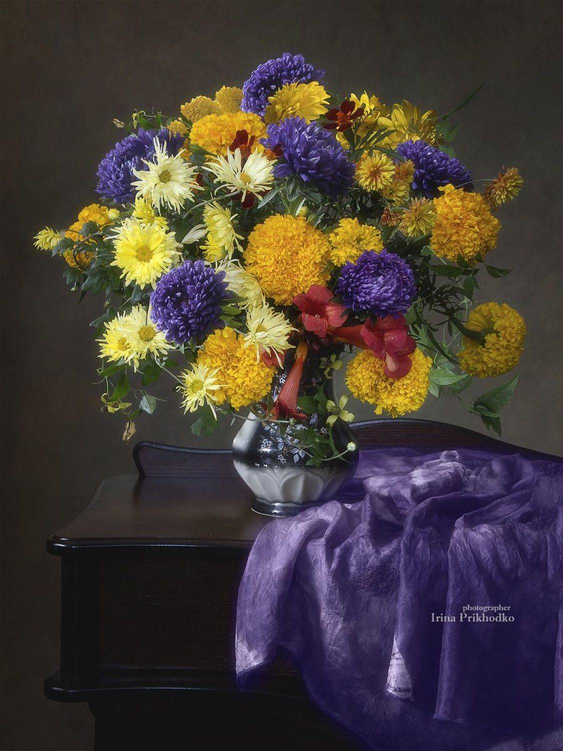 натюрморт, фотокартина, букеты, цветы, осень, Приходько Ирина