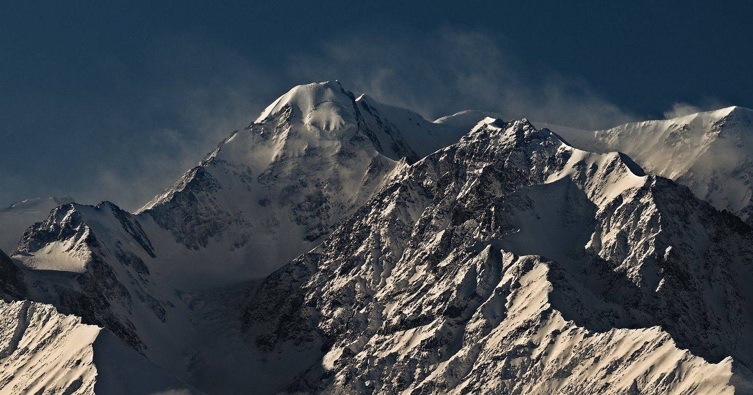 Berge, Mountains, Russland, Алтай, Горы, Зима, Метель, Небо, Северо-чуйский хребет, Снег, holod