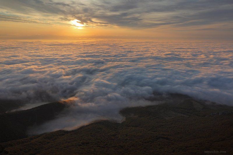Туман над морем фото превью