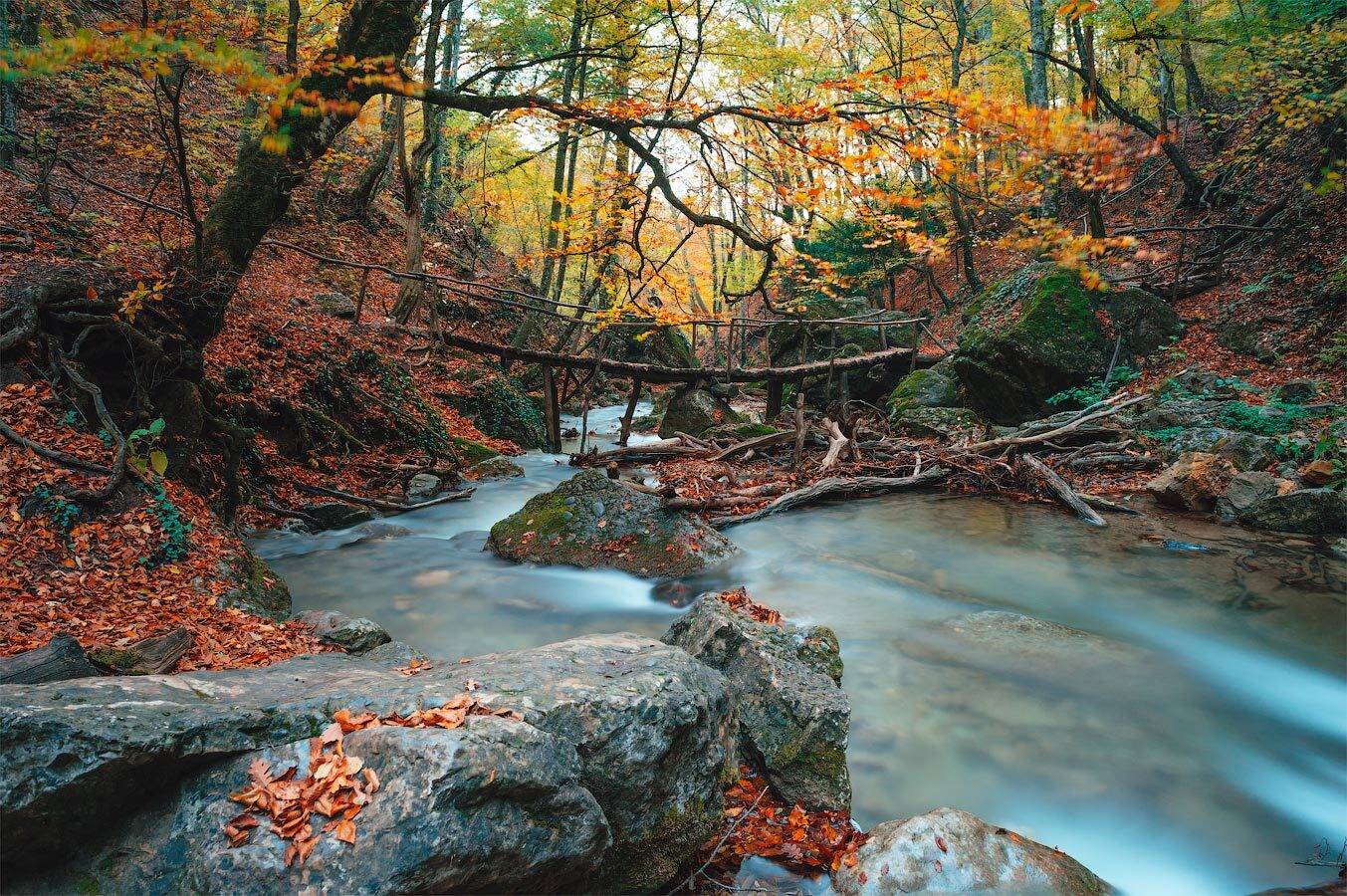 Водопад, Джур-Джур, Крым, Октябрь 2014, Олег Логунов, Осень, Олег Логунов