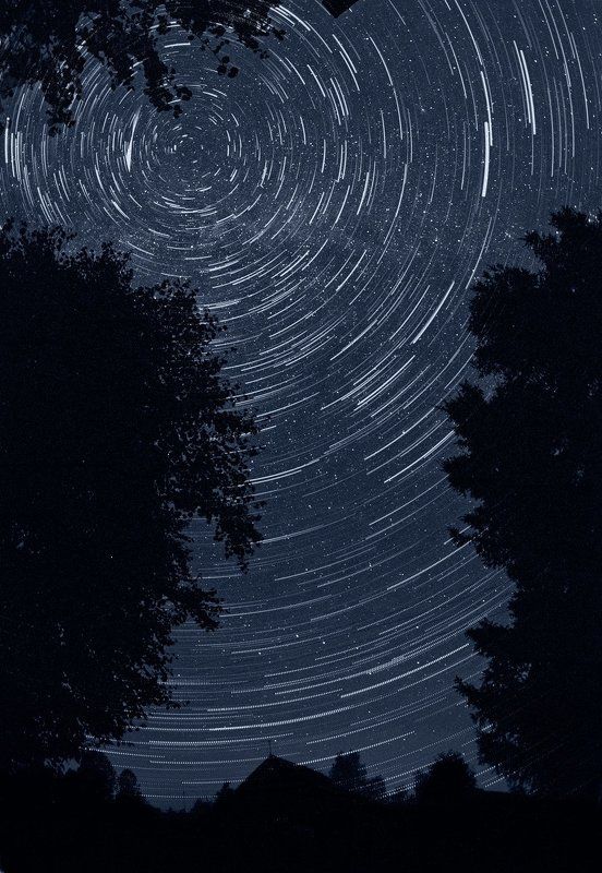 звезды, ночная съемка Звездокружение фото превью