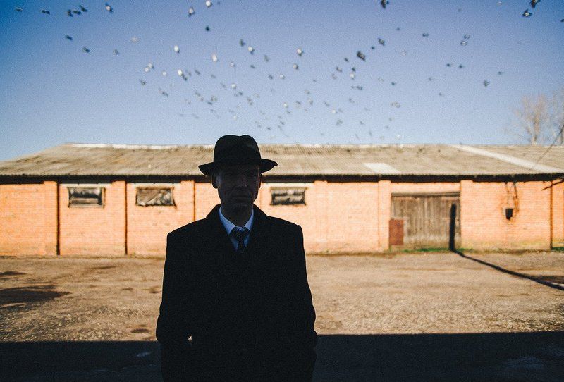 Birds, Black, Hat, Man, Sky Black hat man (II) фото превью