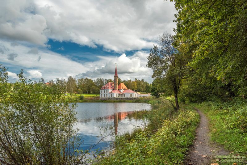 пейзаж, осенний пейзаж,приоратский парк, приоратский дворец, архитектура, город гатчина, озеро\\\\\\\
