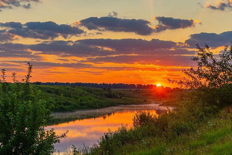 восход солнца, рассвет, июль, лето, Восход солнца. фото превью