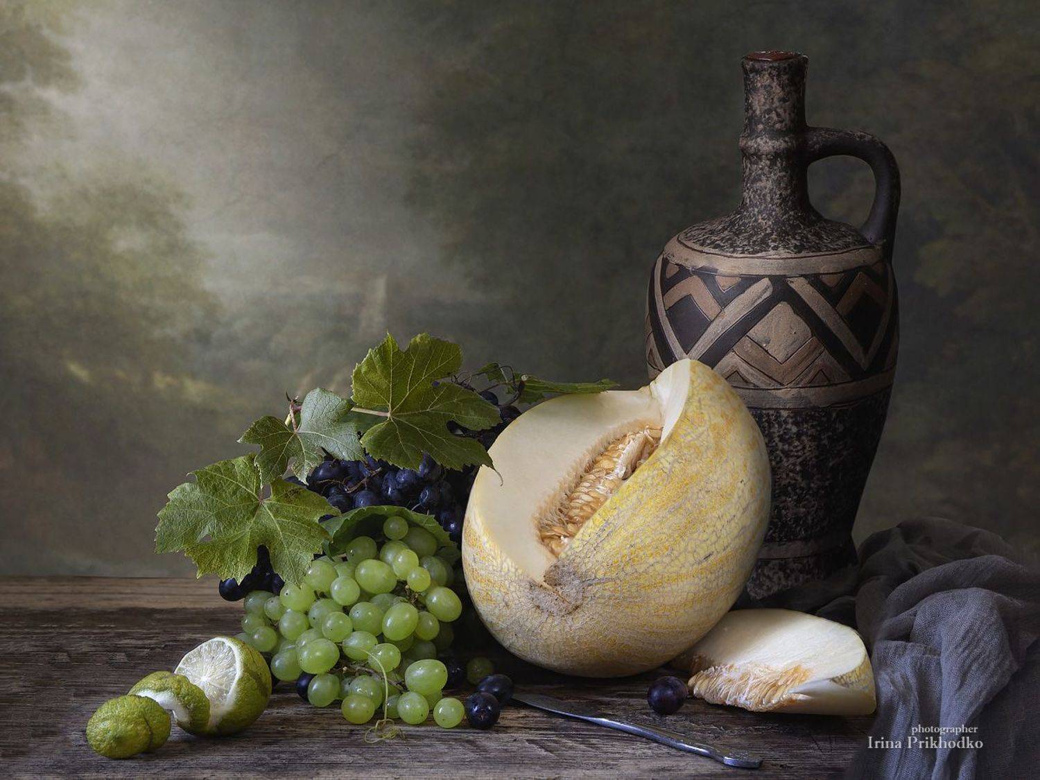 натюрморт, фрукты, плоды, дыня, осень, Приходько Ирина