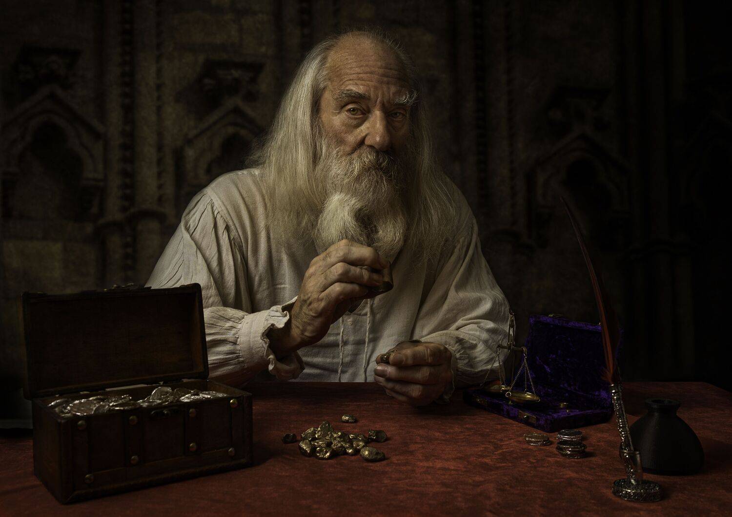 man, portrait, staged, merchant, baroque, painterly,, Eddie Leach