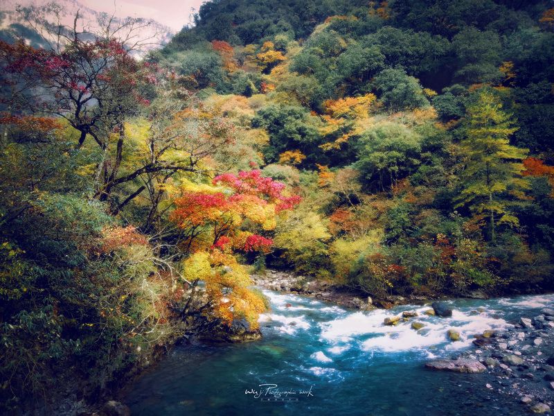 峡谷  秋色 峡谷秋色 фото превью