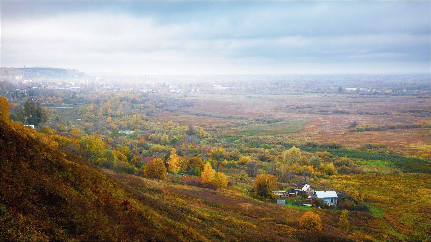 пейзаж, осень, туман, свет, цвет, александр никитинский, Никитинский Александр