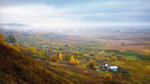 Осень, туман, просторы красок...