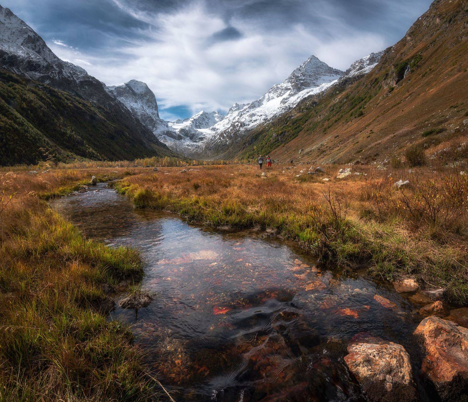 вода, горы, облака, Кахарова Наргиза