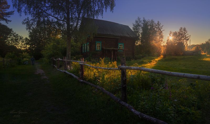 Летний вечер пахнет скошенной травой. с.Никола-Бережки фото превью