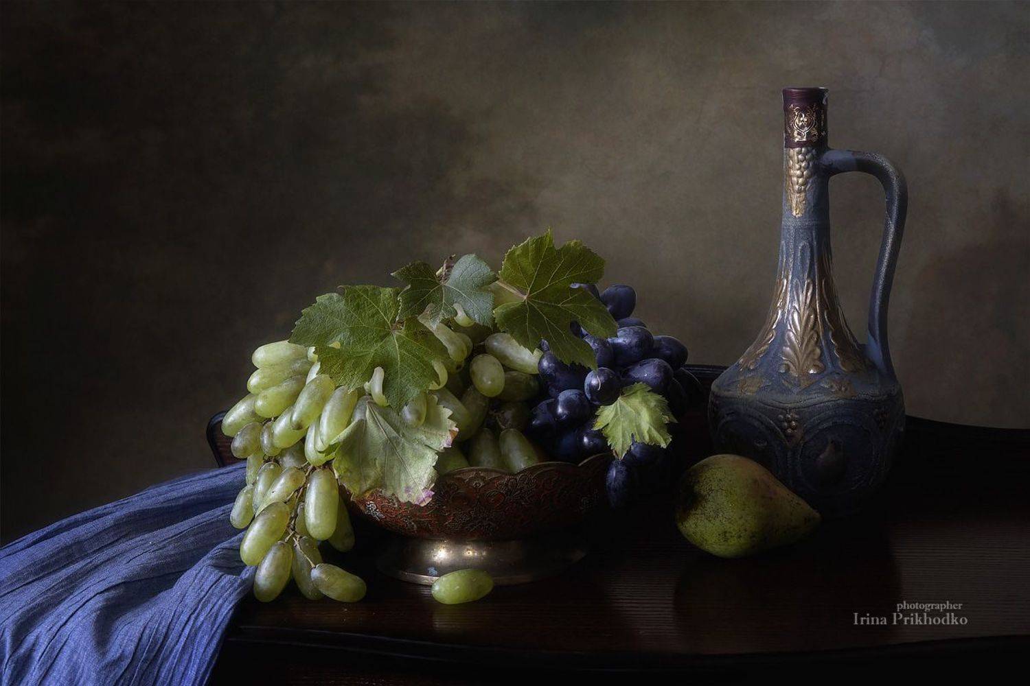 натюрморт, виноград, вино, фотокартина, Приходько Ирина