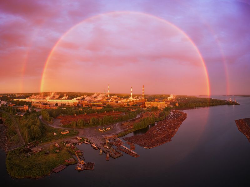 Радуга над комбинатом фото превью