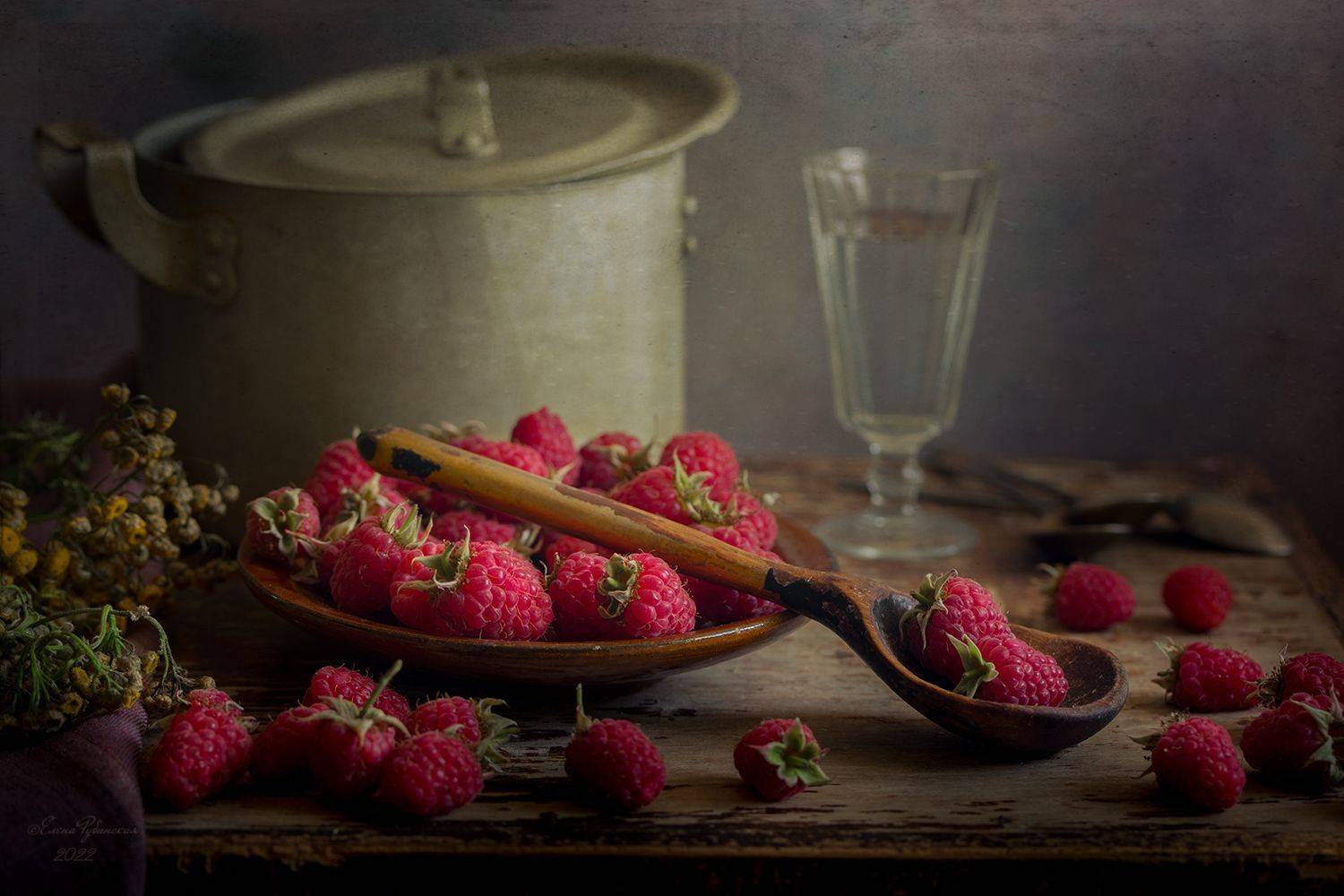 малина, натюрморт, ягоды, деревня, Елена Рубинская