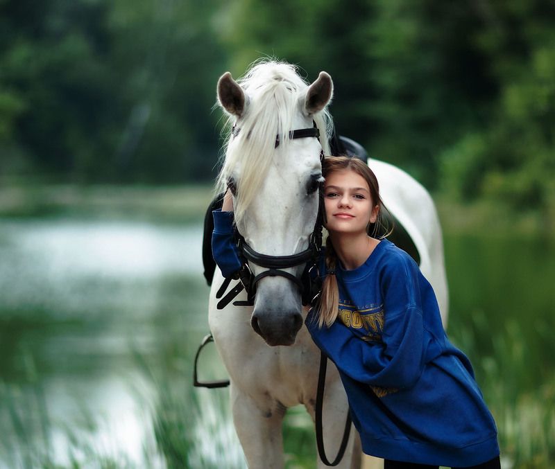 девочка, лошадь, дружба, эмоции, прогулка, природа, girl, horse, friends, emotional,nature Друзья фото превью
