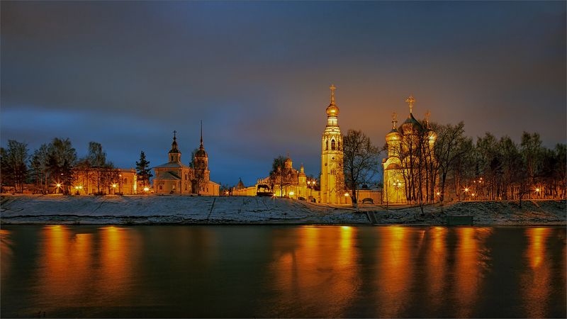 пейзаж, архитектура, город, осень, ночь, александр никитинский Поздняя осень... фото превью