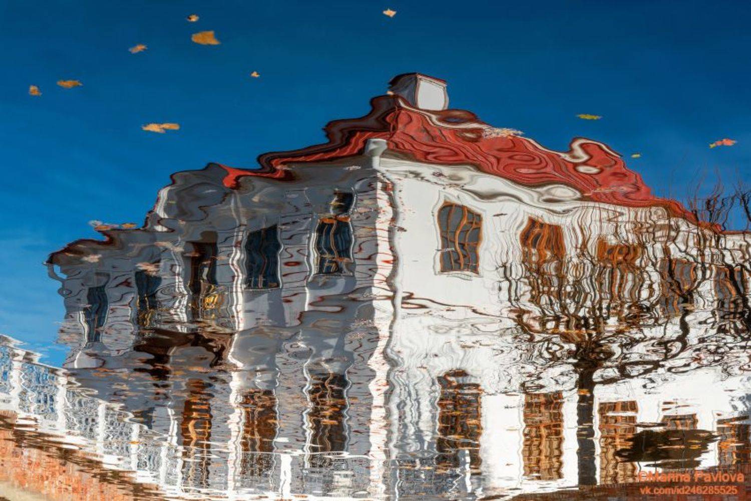 абстракция, акваабстракция, акваграфика,  отражение на воде, отражение, дворец марли, государственный музей-заповедник петергоф, петергоф, нижний парк, золотая осень, петергофская акварельная осень, nikon, Павлова Марина