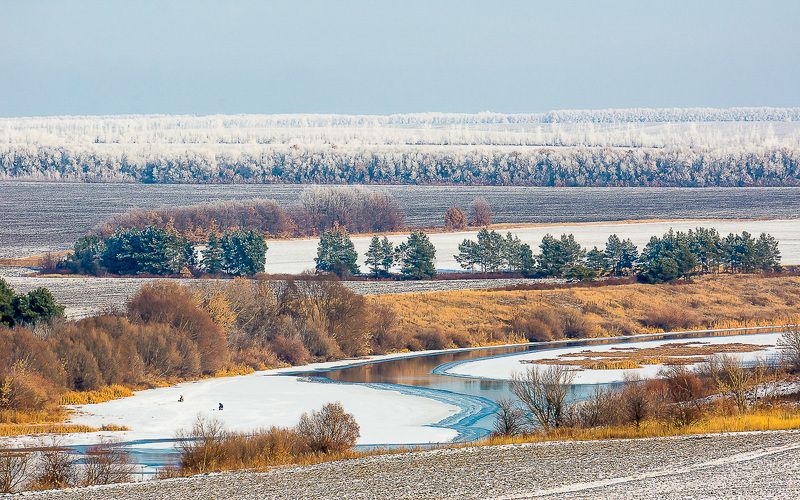 зима, декабрь, река быстрая сосна, Река Быстрая Сосна. фото превью