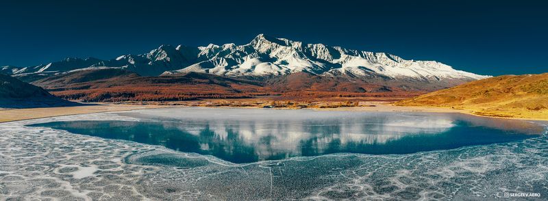 озеро, алтай, осень, октябрь, природа, пейзаж, сибирь, панорама, рассвет, Джангысколь, утро, гора, altai, autumn, october, nature, landscape, panorama, canon, dawn, morning, siberia, mountain, lake В холодных объятиях осени  фото превью