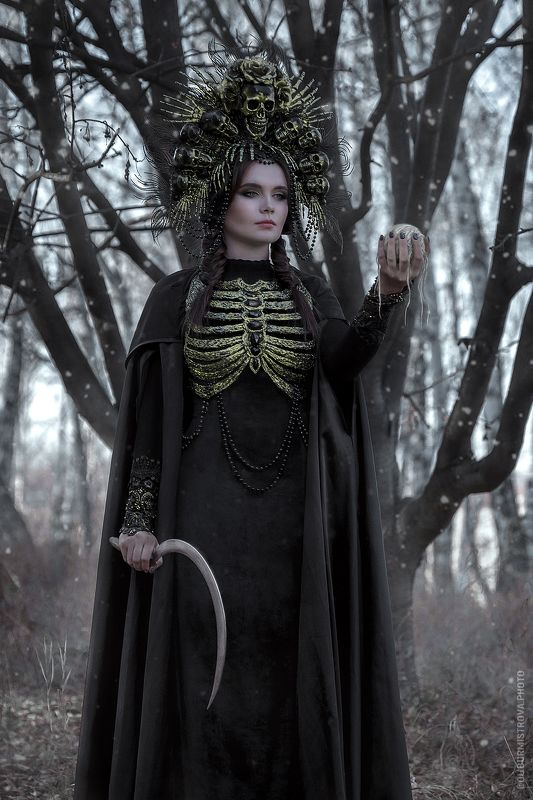 богиня, славянская мифология, фэнтези, богиня смерти, dark Мара фото превью