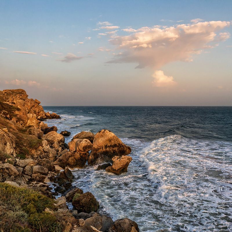 утро, путешествия, природа, прибой, пейзаж, облако, крымское побережье, крым, караларский природном парк,  береговая линия, азовское море, август, travel by car, live for the story, Морское облако фото превью