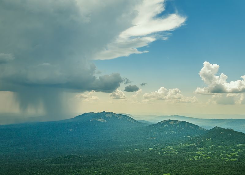 нары, башкирия, южный урал, урал Июньская гроза на хребте Нары, Южный Урал фото превью