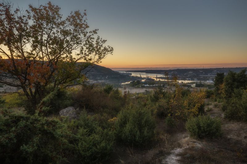 крым, севастополь, осень, закат, море, С видом на бухту 2 фото превью