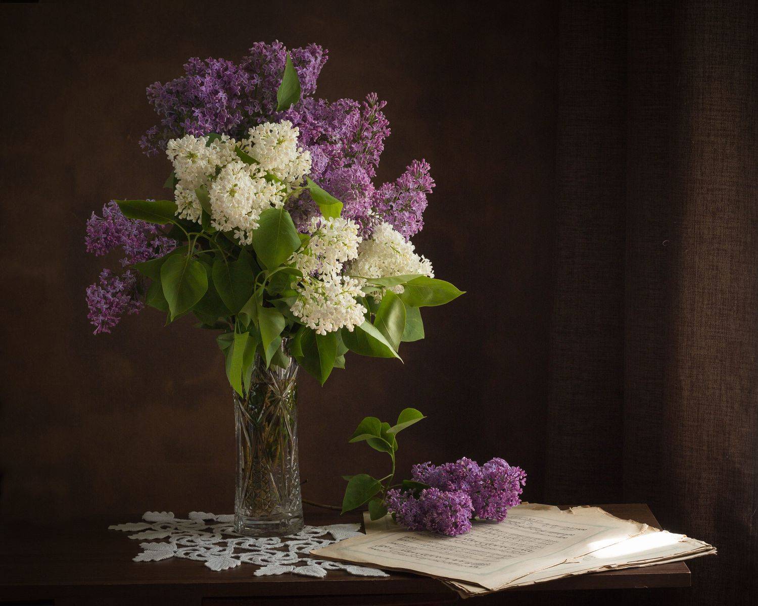 сирень, ноты, весна, ваза, Хвойнова Елена