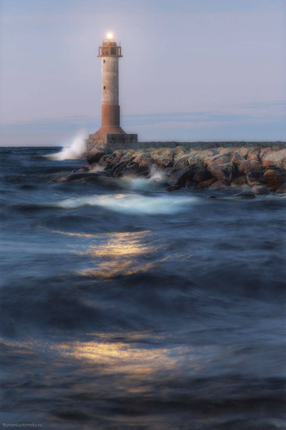 пейзаж, маяк, карелия, ладога, осень, вода, море, , Любимский Роман