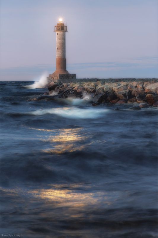 пейзаж, маяк, карелия, ладога, осень, вода, море,  Ладожский страж фото превью