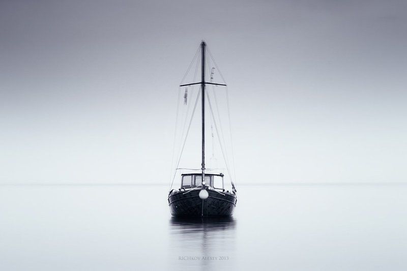 корабль, штиль, море Безмолвие  фото превью