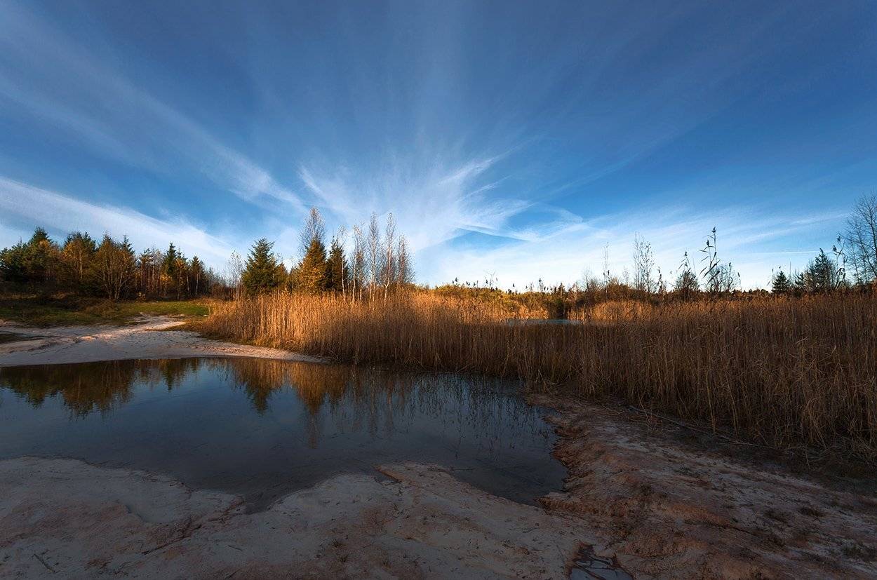 Озеро, Осенний, Осень, Пейзаж, Сельский, Утро, Анна Кудрявцева