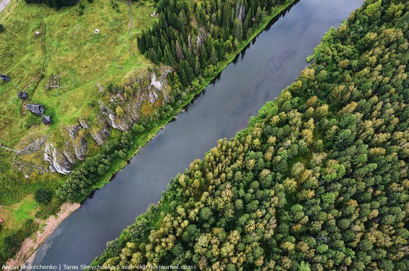 аэросъемка, река, чусовая Над Чусовой фото превью