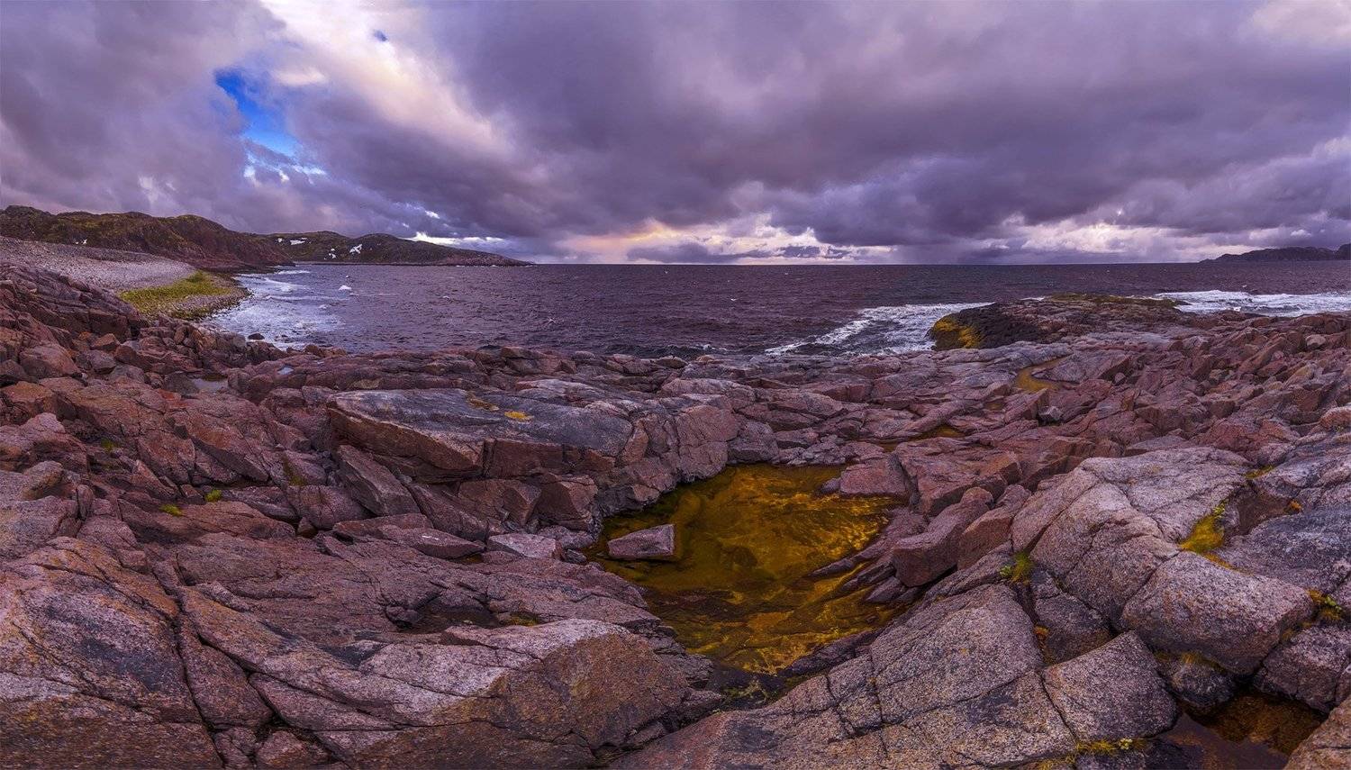 баренцево море, кольский п-ов, лето, ночь, пейзаж, природа, путешествие, север, Альберт Беляев