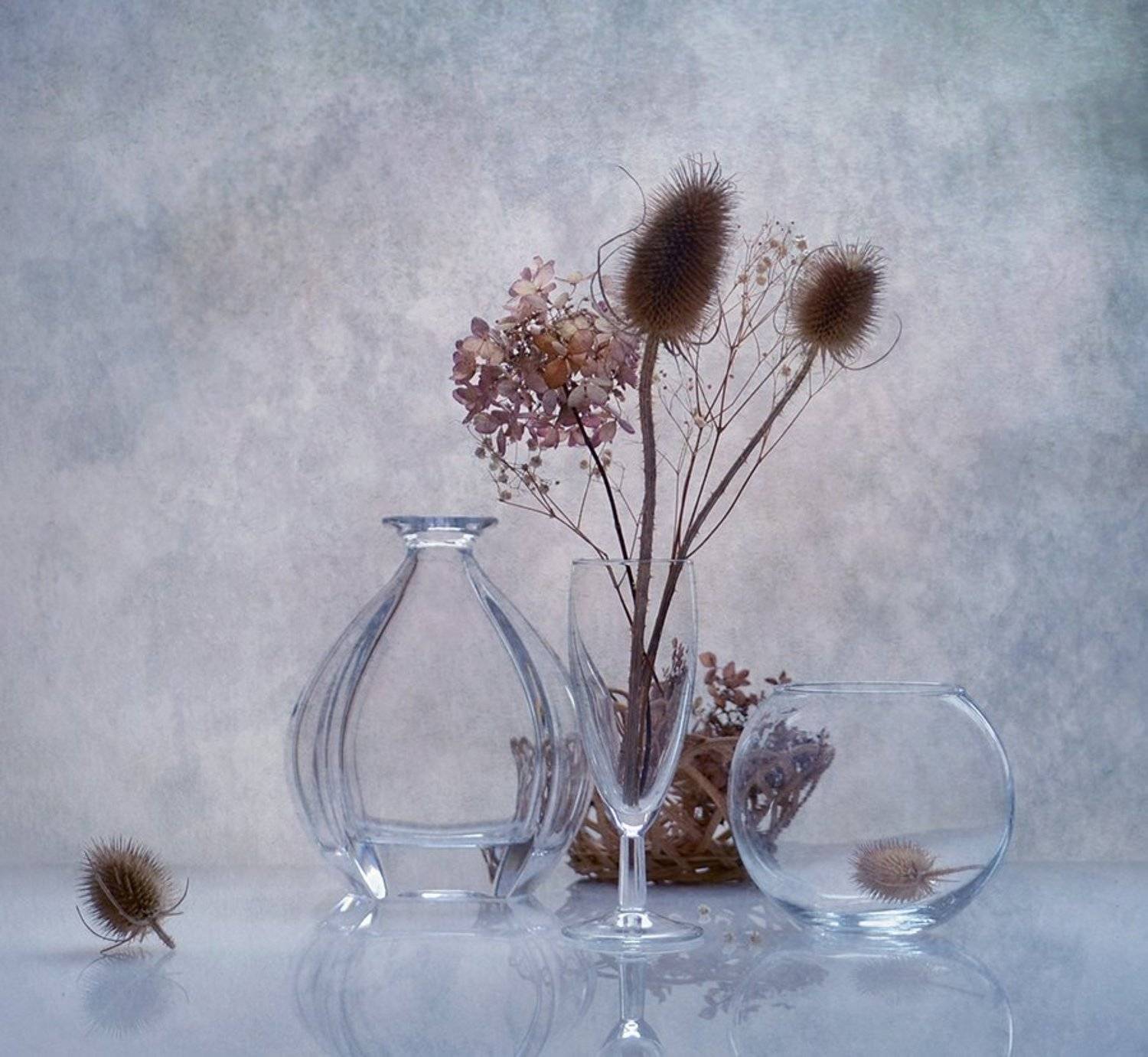 натюрморт, стекло, сухоцветы, фантазия, Elena