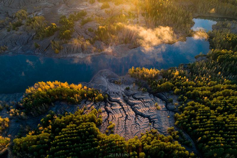 тула, суворов Суворовский карьер встречает рассвет. Тула, Тульская область. фото превью